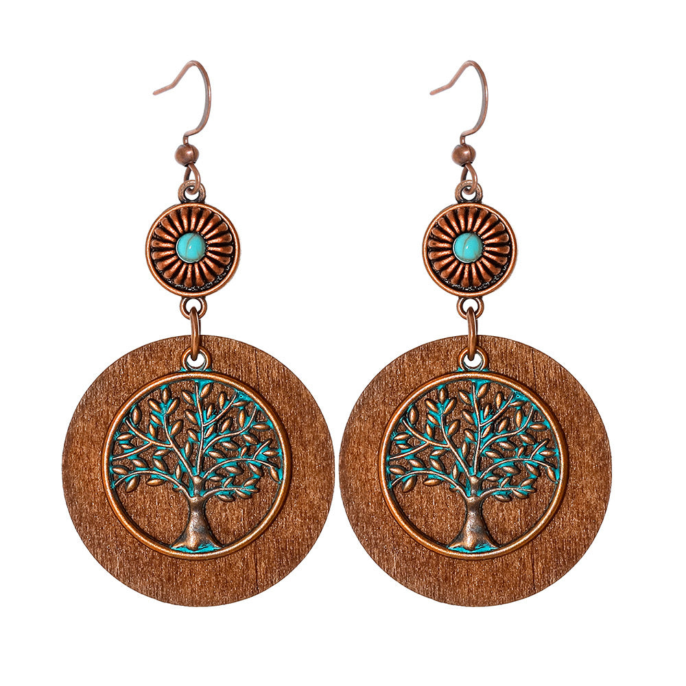Bohemian Vintage Inspired Earrings with Feather and Tassel Elements