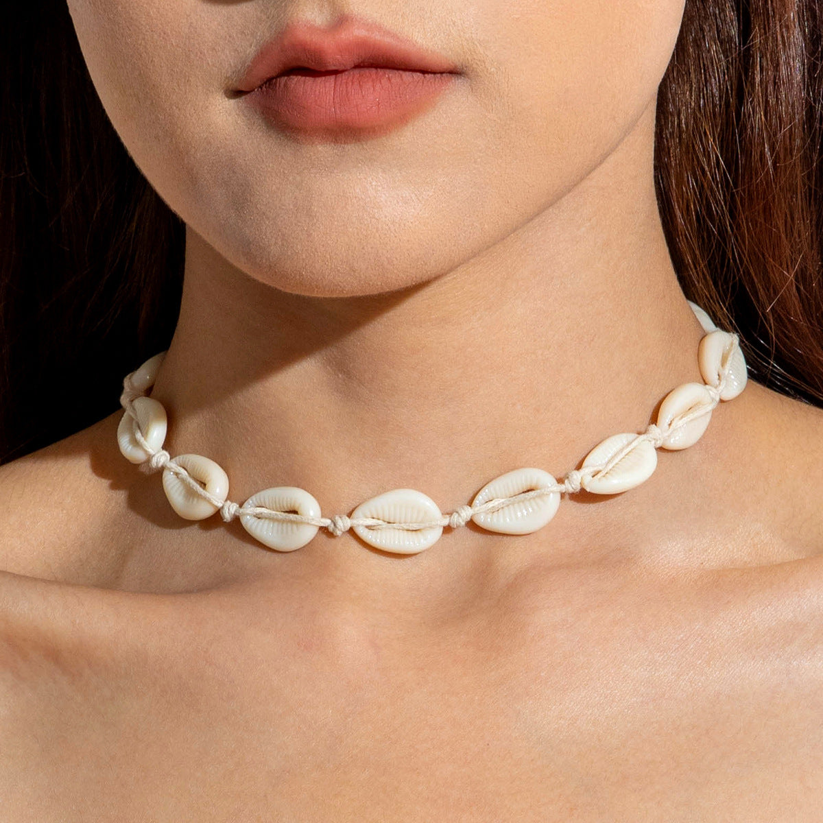 Bohemian Shell Bead Necklace With Starfish And Palm Tree Accents