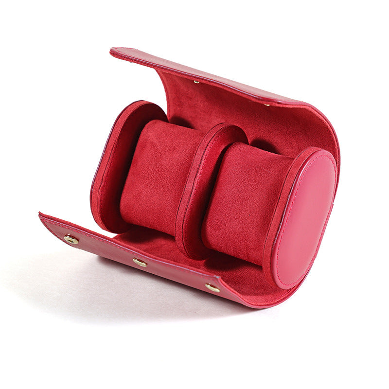 Portable PU Leather Watch Roll Organizer