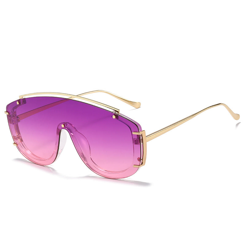 Trendy Oversized Colorful Retro Sunglasses