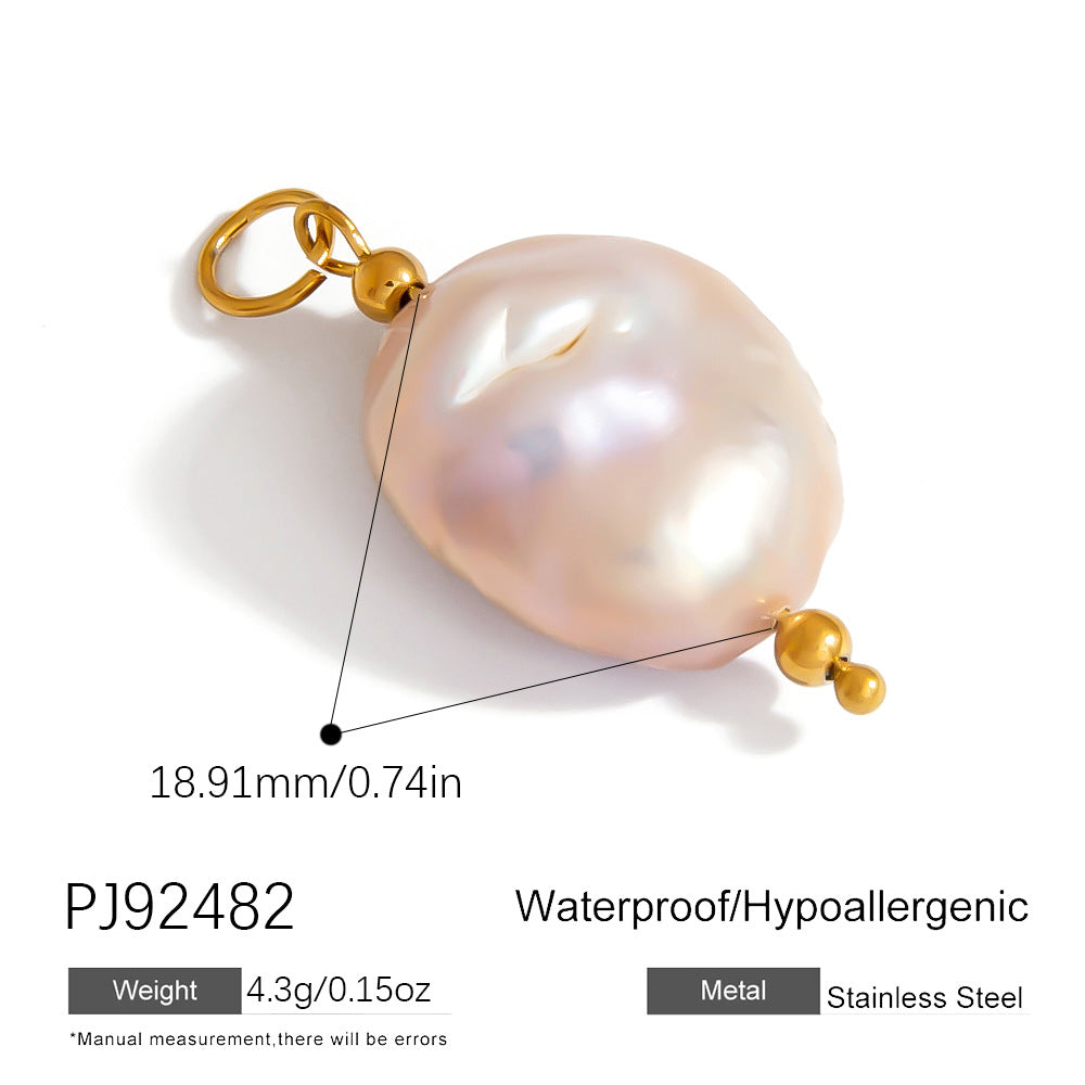 DIY Stainless Steel Jewelry Accessories Colorful Shell Pendant