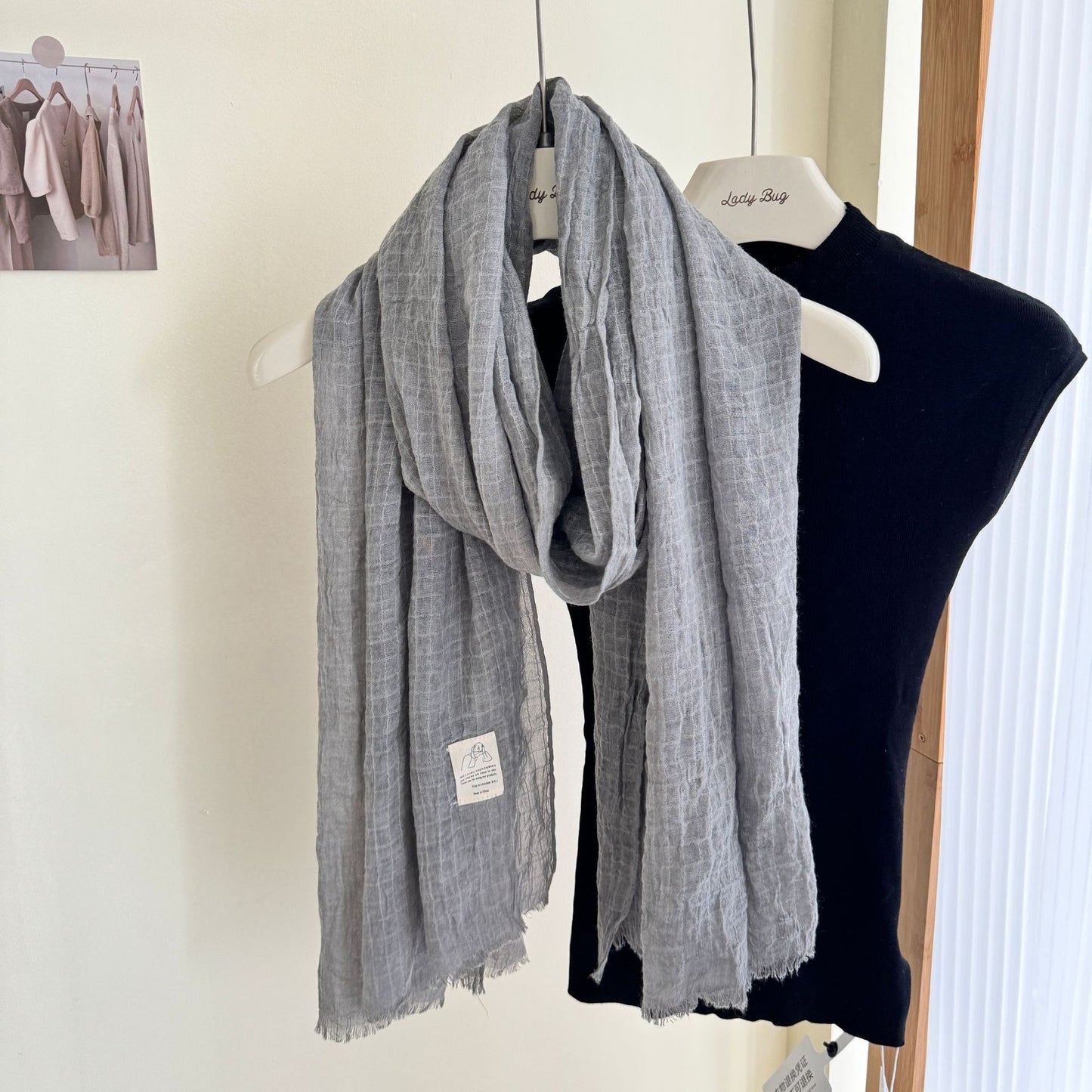Scarvii - Colorful Pleated Waffle Scarf