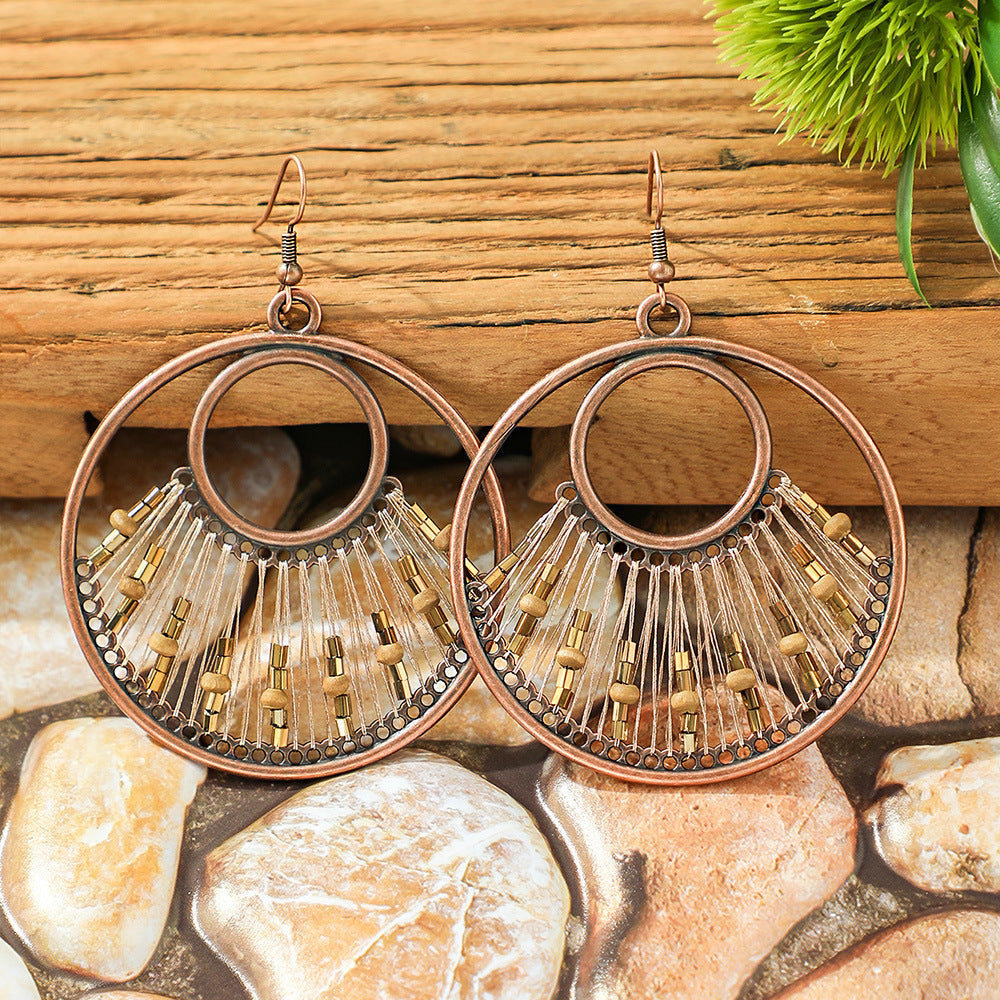 Vintage Water Drop Earrings Handmade Alloy Fashion Jewelry