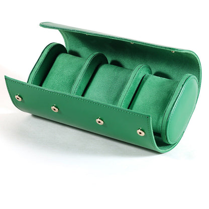 Portable PU Leather Watch Roll Organizer