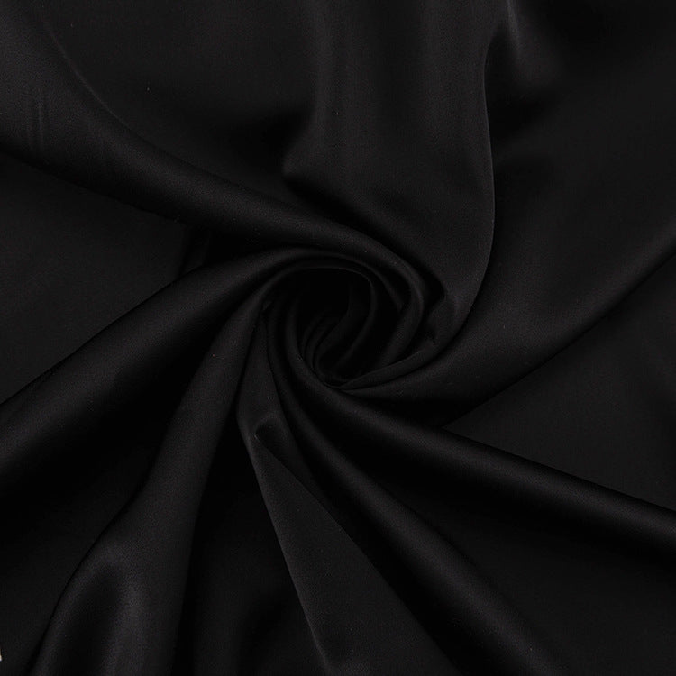Elegant Black A-Line Maxi Dress With Round Neck