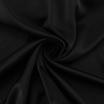 Elegant Black A-Line Maxi Dress With Round Neck