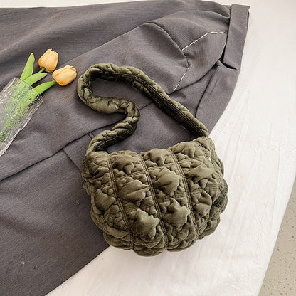 Trendy Velvet Cloud Bag Small Shoulder Bag