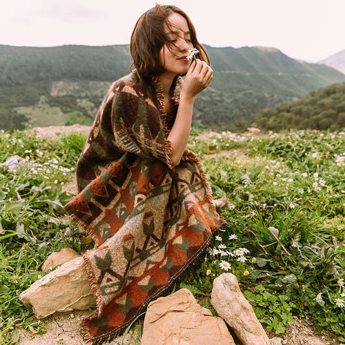 Ethnic Tibetan Style Versatile Shawls, Cloaks And Blankets Scarf