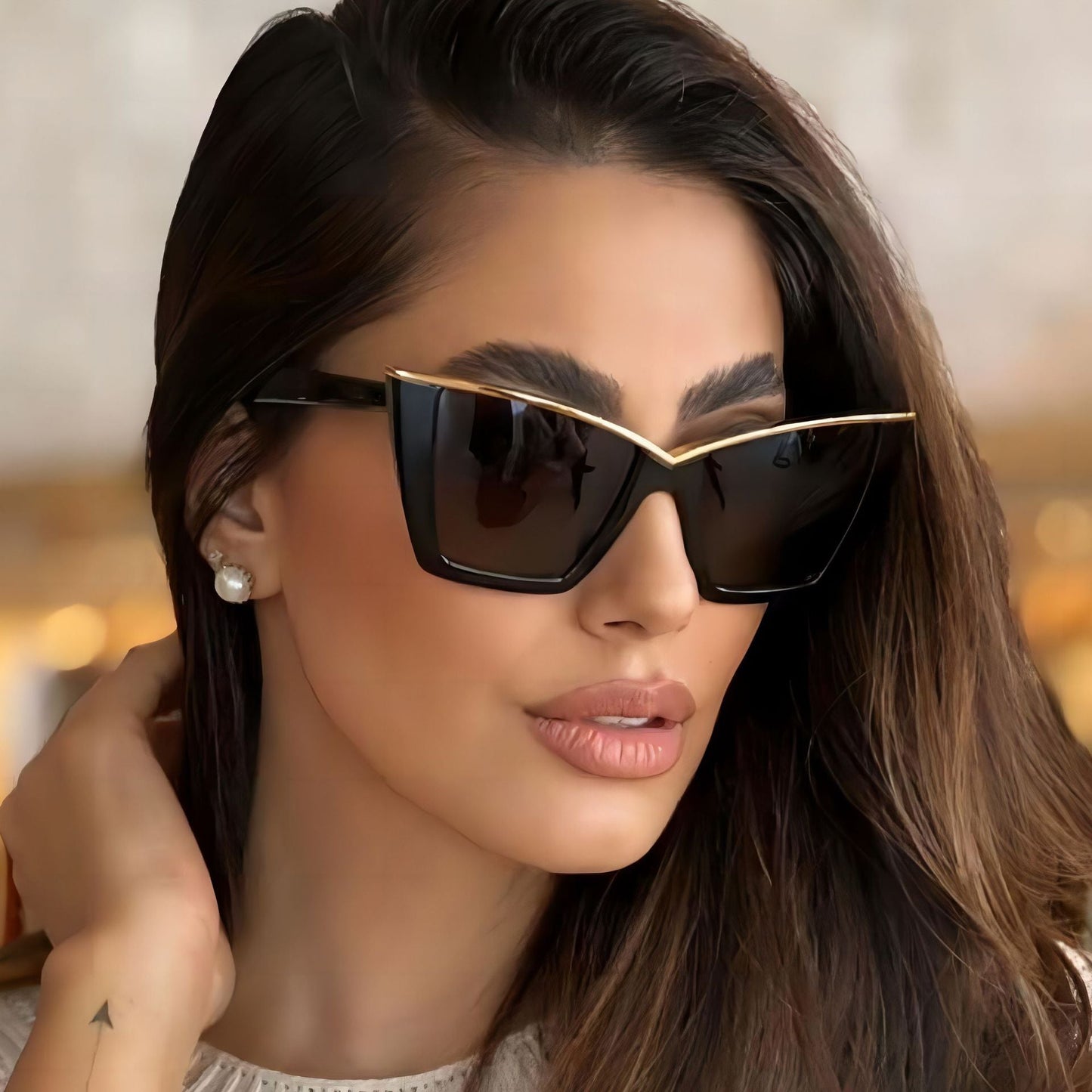 Trendy Cat Eye Sunglasses Stylish UV400 Protection