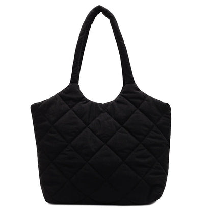 Solid Color Large Capacity Puffer Handbag