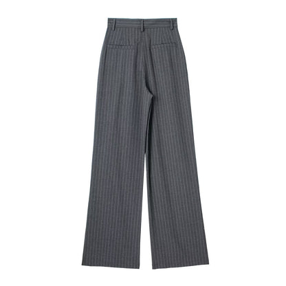Casual High Waisted Pleated Loose Dress Pants