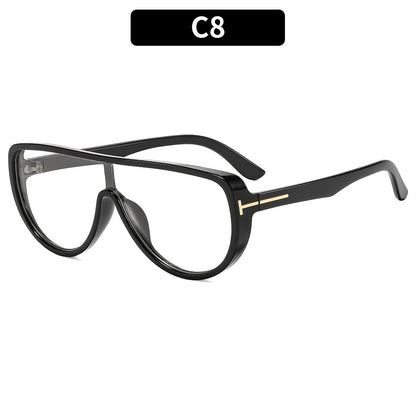 Trendy Oversized Sunglasses Stylish Oval Frame Sun Protection