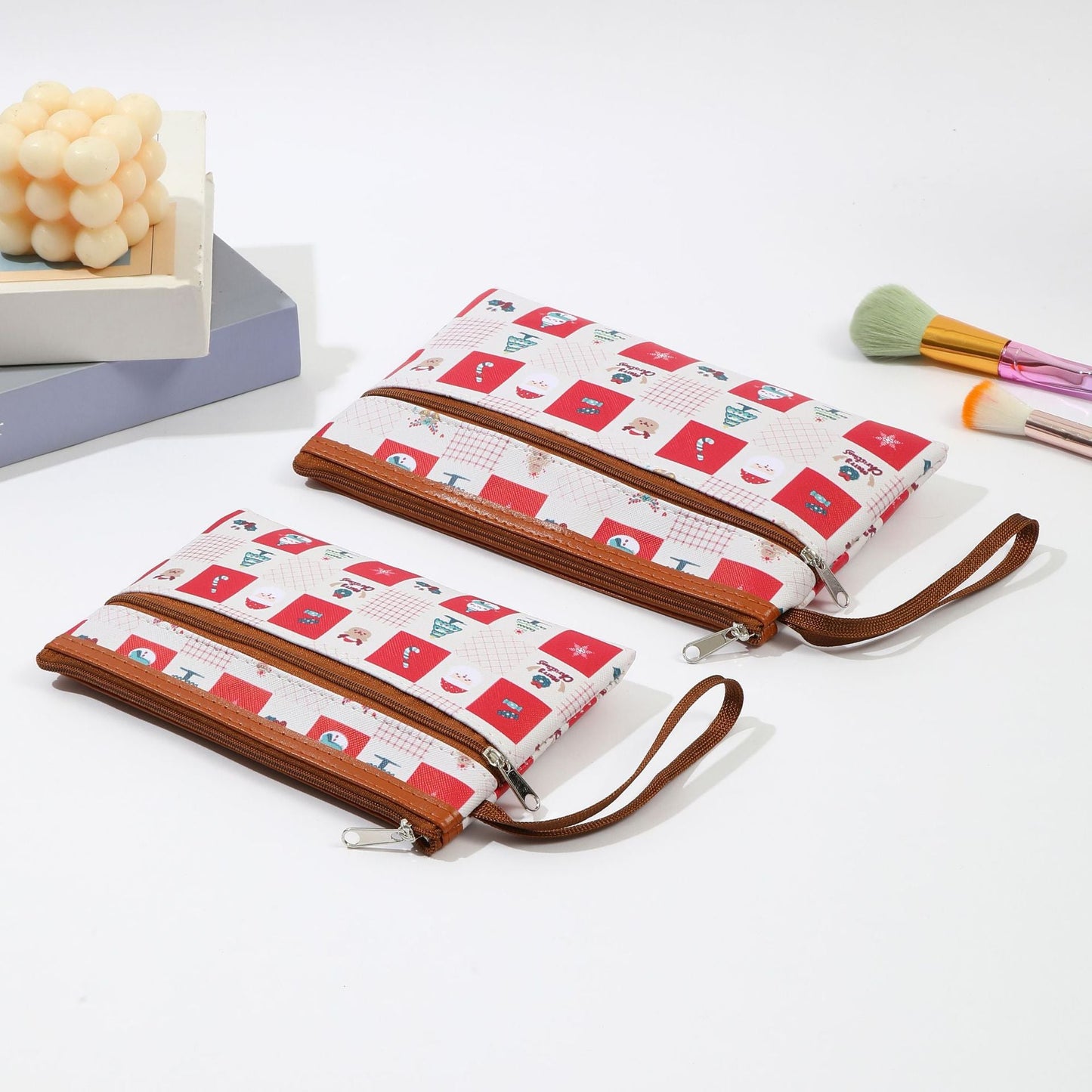 Simple Portable Christmas PU Storage Bag