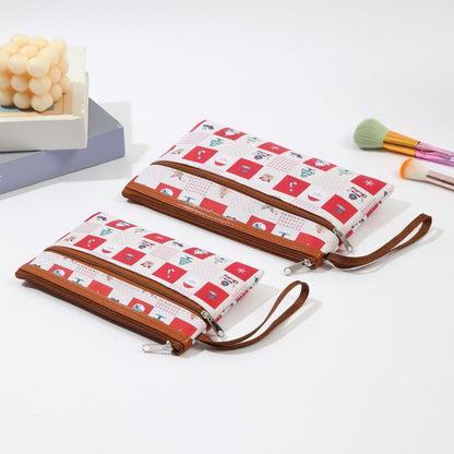 Simple Portable Christmas PU Storage Bag