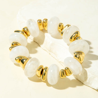 Exaggerated Acrylic Bead Bracelet Set Colorful Retro Jewelry