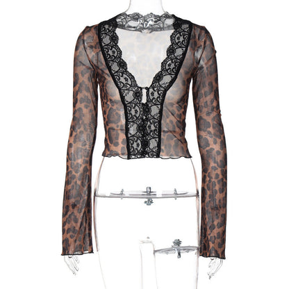 Trendy Floral Lace Cardigan T-Shirt for Women
