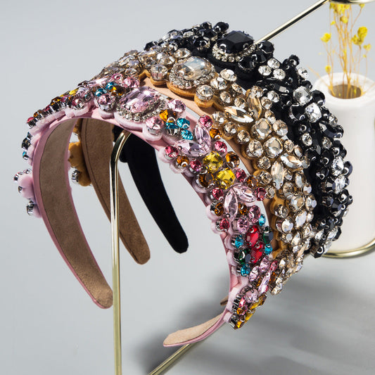 Baroque Style Rhinestone Headband Fashionable Hair Accessory