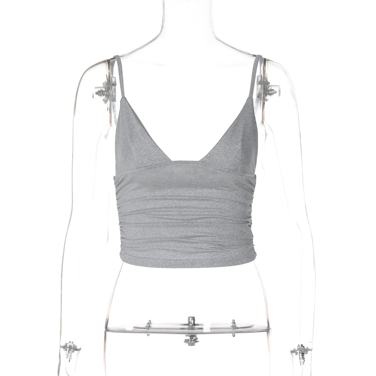 Trendy Casual V-Neck Crop Top