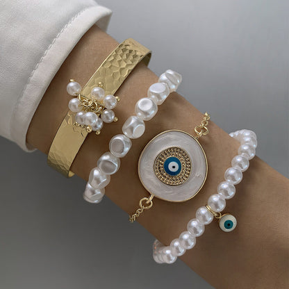 Bohemian Evil Eye Bracelets Set With Rhinestones