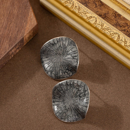 Geometric Enamel Drop Earrings Elegant Zinc Alloy