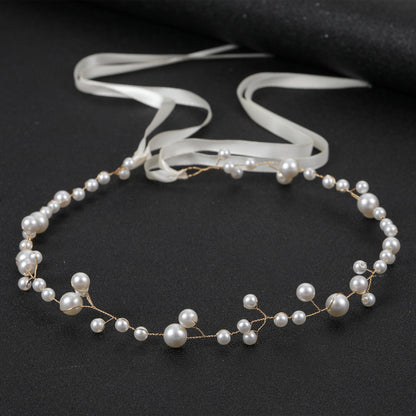 Bridal Pearl Headband Trendy Minimalist Hair Accessory