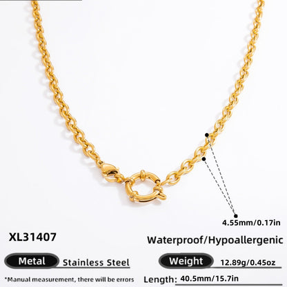 Fashionable DIY Jewelry Pendant Necklace Stainless Steel 18K Gold Plated