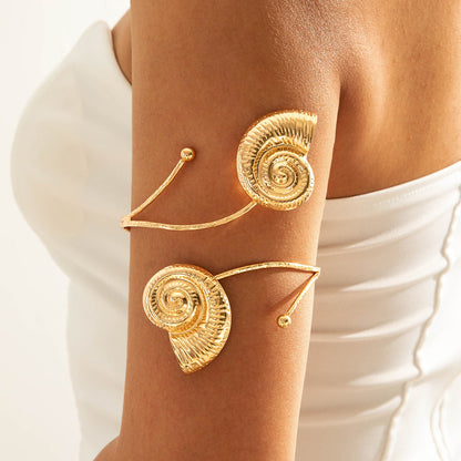 Floral Open Arm Cuff Bracelet Geometric Punk Style Beach Party Jewelry