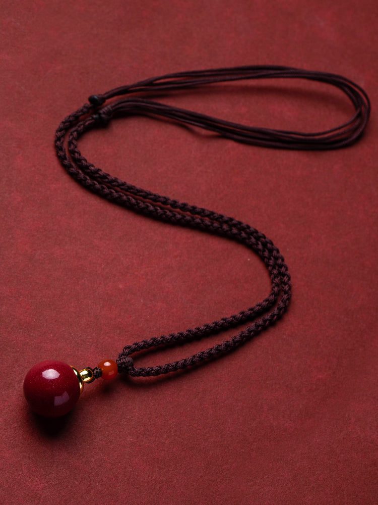 Gawu Box Built-In Prajnaparia Sutra Hollow Pendant Necklace Women'S Ornament