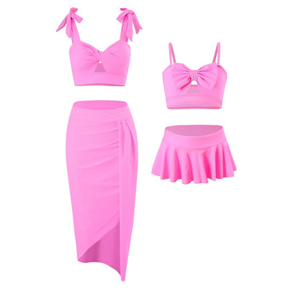 New Parent-Child Swimwear Set: Skirted Bikini For Women