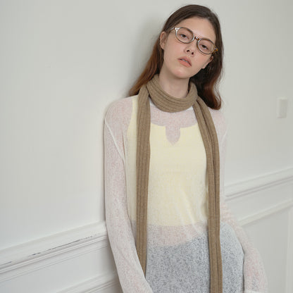 Trendy Knitted Striped Long Scarf for Women