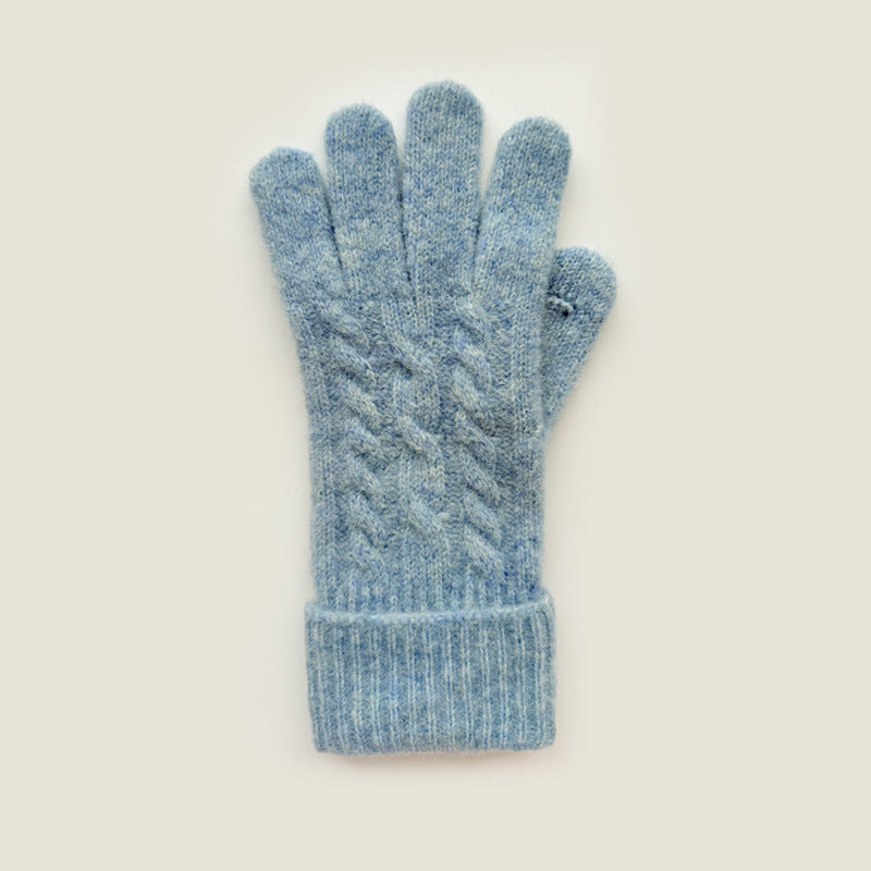 Chunky Knit Touchscreen Gloves Warm Winter Fashion