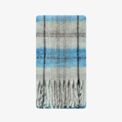 Chic Plaid Wool Blend Scarf for Women