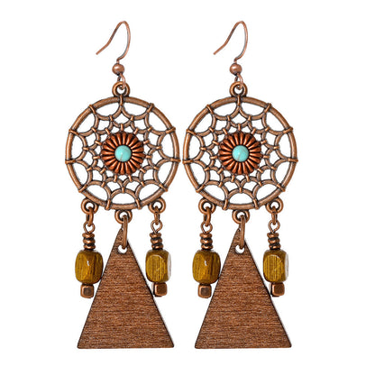Bohemian Style Dangle Earrings Fashionable Colorful Vacation Accessories