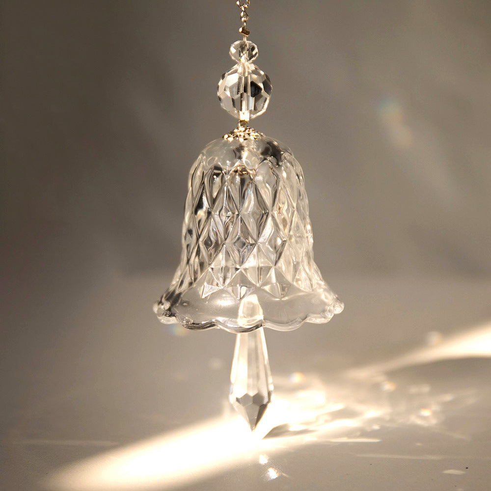 Rainbow Crystal Christmas Jingle Bell Hanging Suncatcher