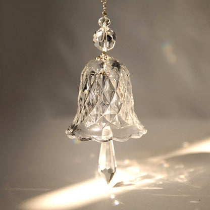 Rainbow Crystal Christmas Jingle Bell Hanging Suncatcher