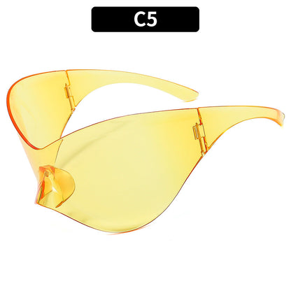 Futuristic Y2K Cat Eye Sunglasses Unframed UV400 Protection