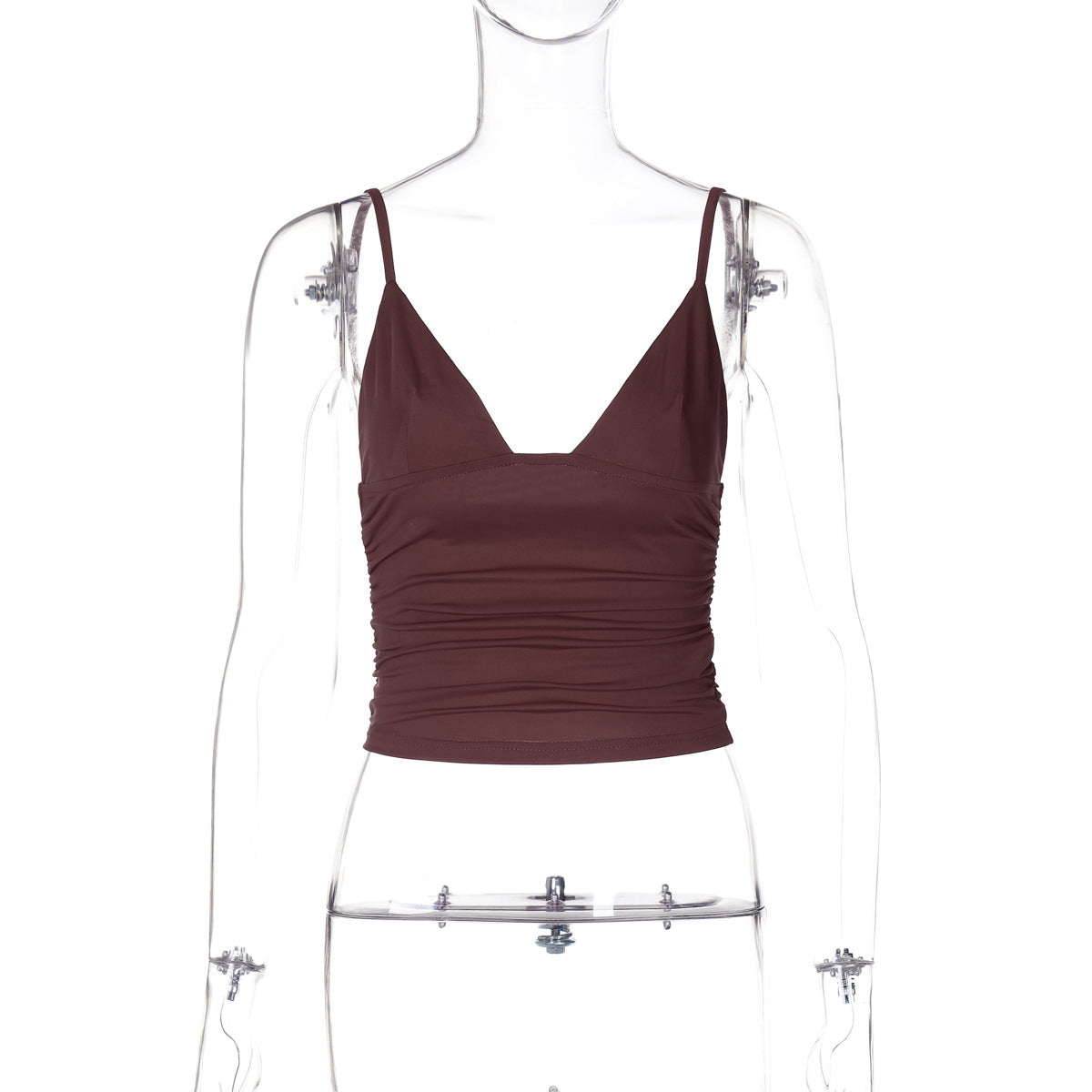 Trendy Casual V-Neck Crop Top
