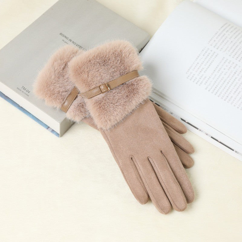 Winter Soft Windproof Thick Fleece Thermal Gloves