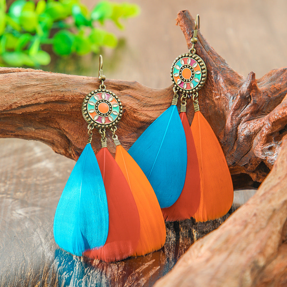 Fashion Tassel Bead Earrings for Women Stylish Vintage Jewelry
