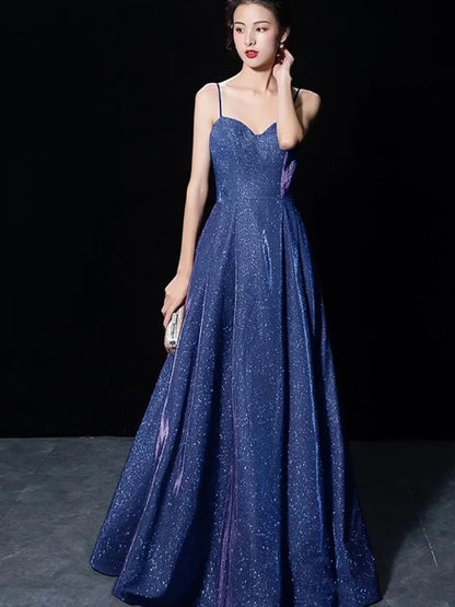 Sexy Deep V Backless Evening Dress