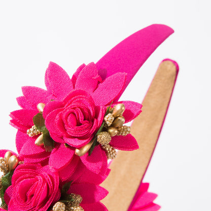 Floral Hairband Elegant Faux Flowers Hair Accessory