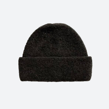 Solid Color Wool Blend Knit Beanie for Women