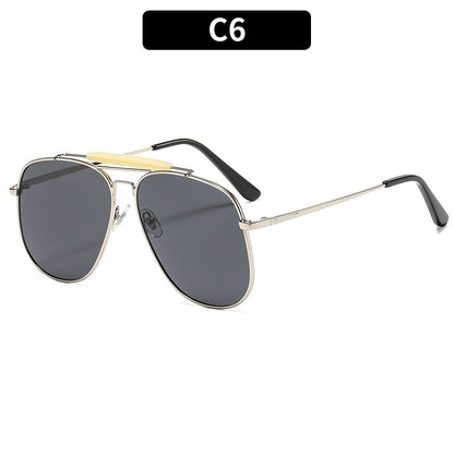 Trendy Metal Frame Retro Sunglasses for Men and Women