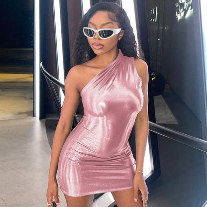 Elegant Sleeveless Bodycon Dress in Solid Colors