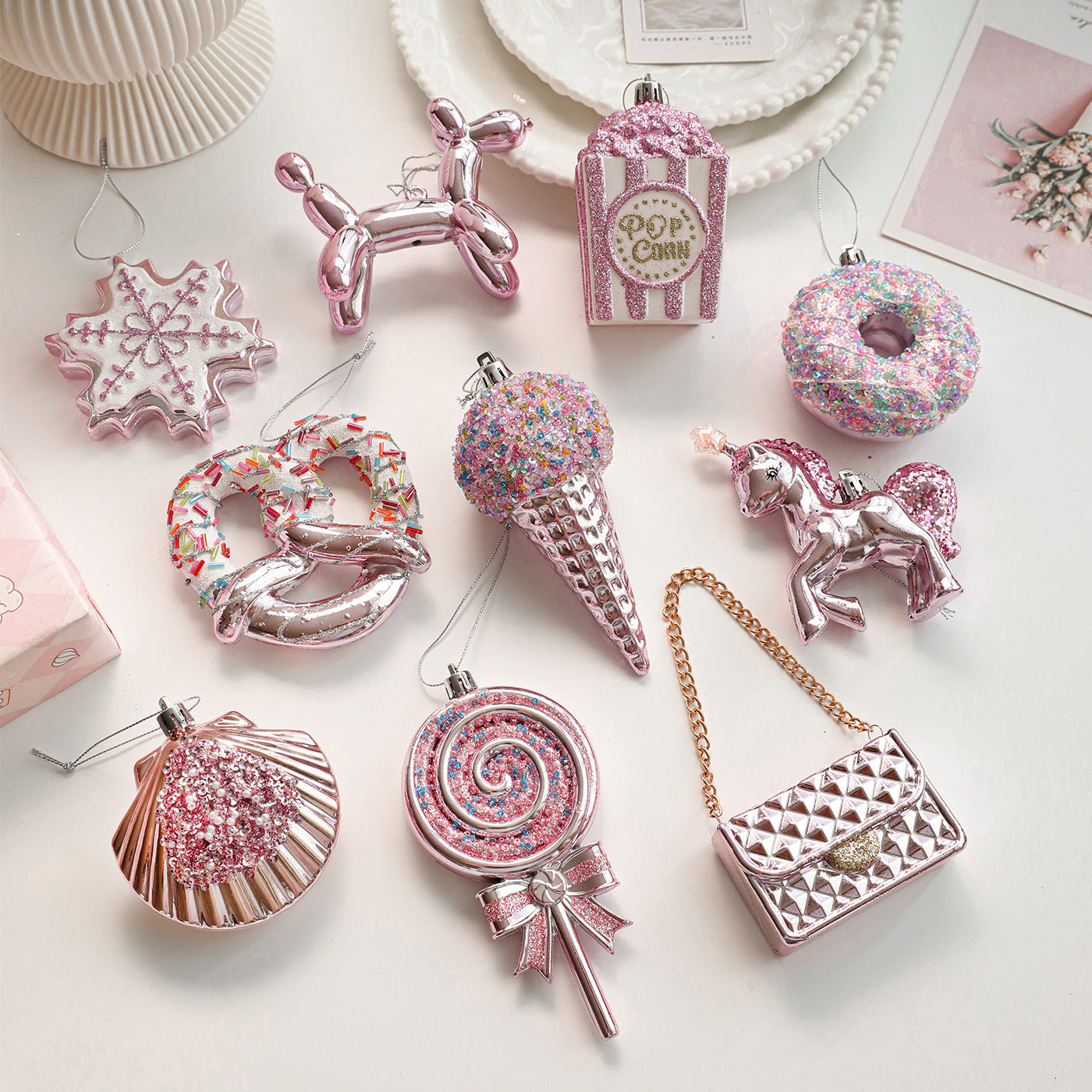 Sparking Cartoon Pendant Christmas Hanging Ornament