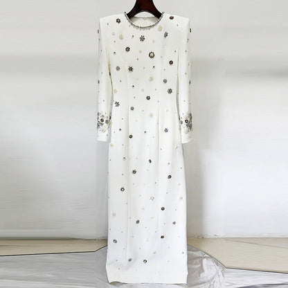 Fashionable Long Dress With Sequin Detailing