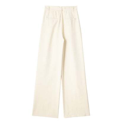 Casual High Waisted Pleated Loose Dress Pants