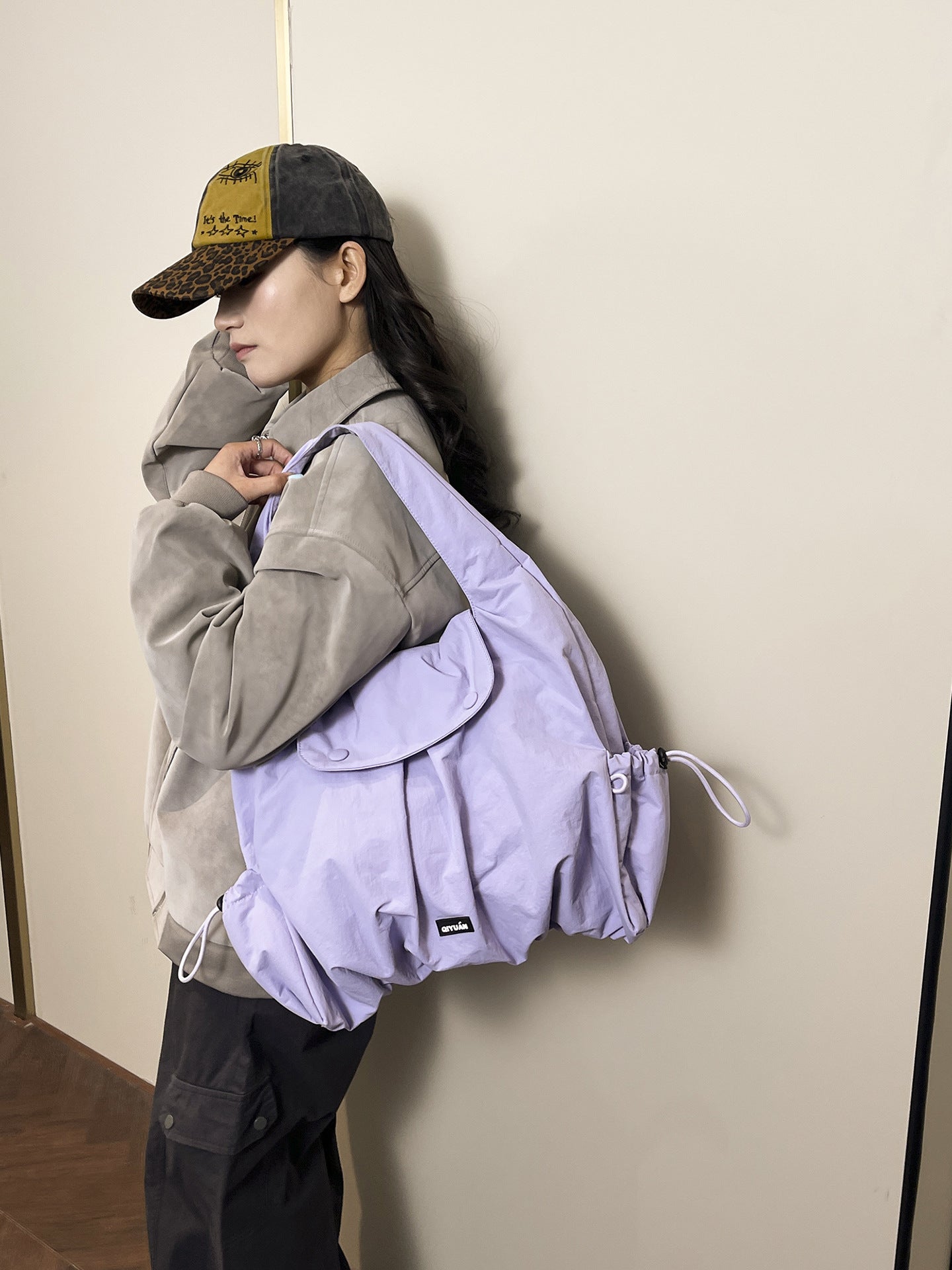 Trendy Nylon Shoulder Bag Casual Large Capacity Commuter Bag