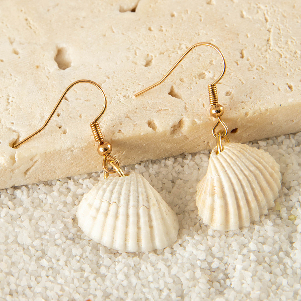 Bohemian Shell Starfish Drop Earrings Holiday Beach Set