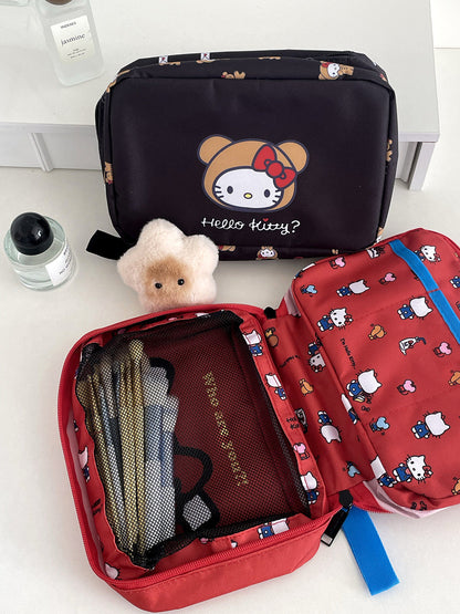Hellokitty Foldable Makeup Bag Cute Cartoon Travel Organizer